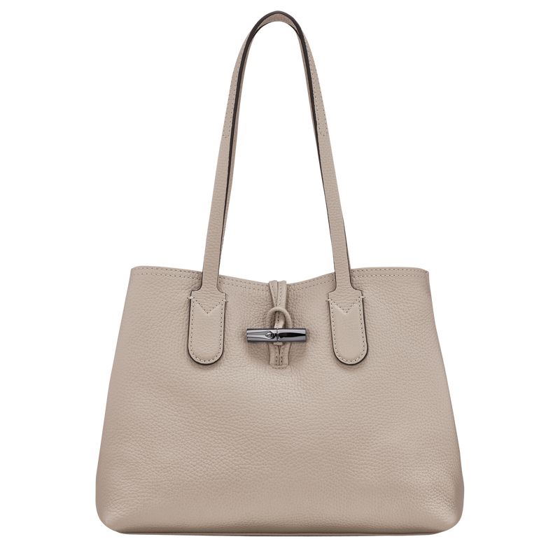 Beige Longchamp Le Roseau Essential M Women Tote Bag | US-319AENTDK