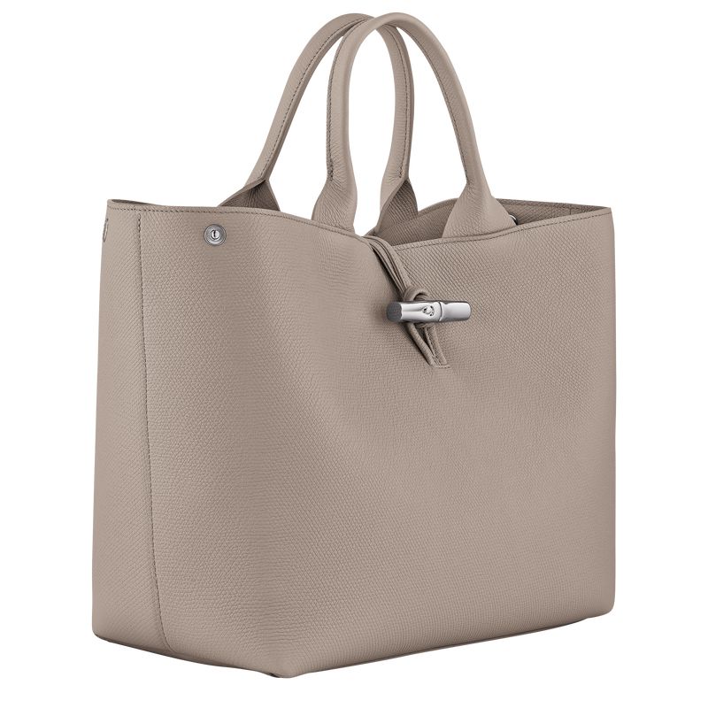 Beige Longchamp Le Roseau L Women Handbag | US-254EBFQTN