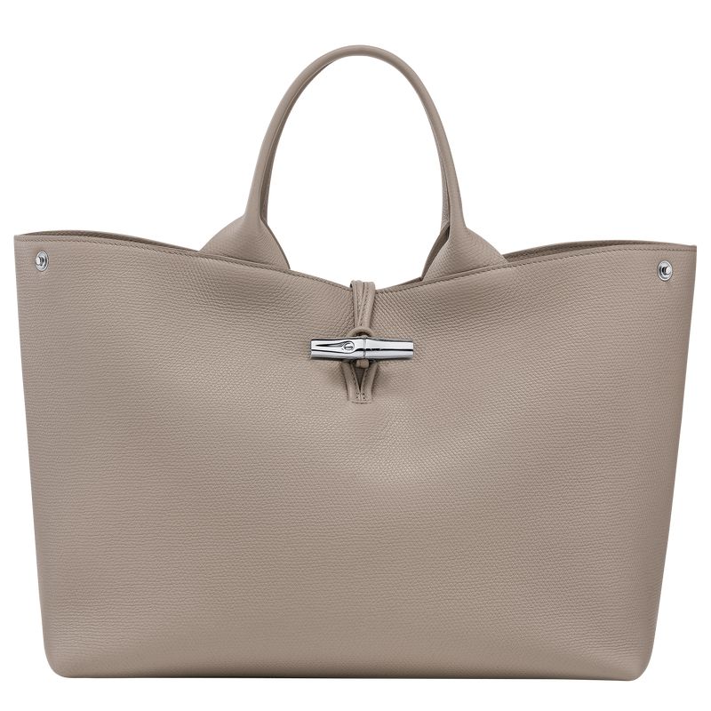 Beige Longchamp Le Roseau L Women Handbag | US-254EBFQTN