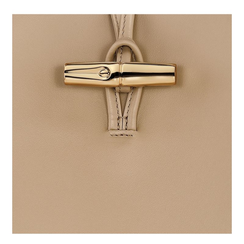 Beige Longchamp Le Roseau M Women Hobo Bag | US-950CBZEHA