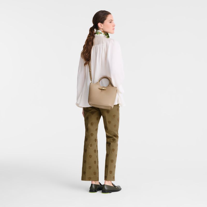 Beige Longchamp Le Roseau S Women Handbag | US-169UHOBYP