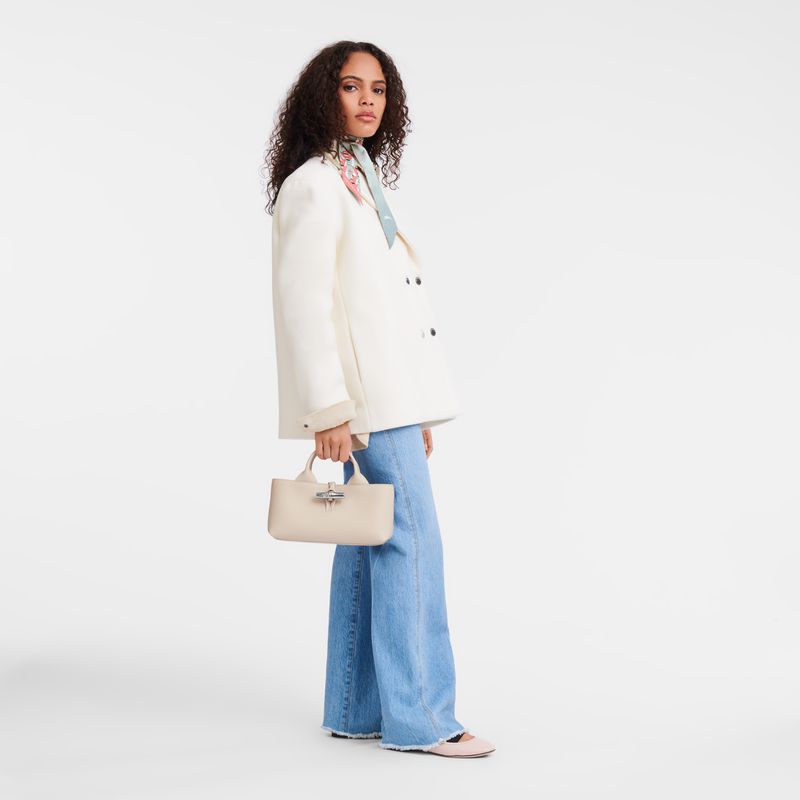 Beige Longchamp Le Roseau S Women Handbag | US-032BVXSCZ