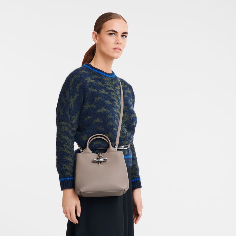 Beige Longchamp Le Roseau S Women Handbag | US-592ZMATWI