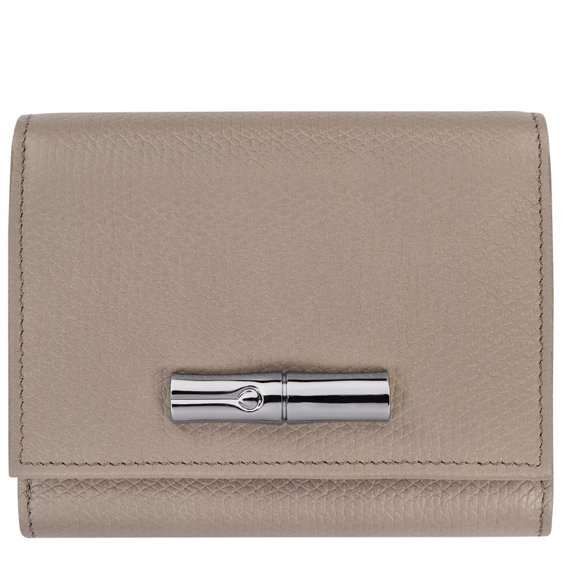 Beige Longchamp Le Roseau Women Wallet | US-975XJSGRN
