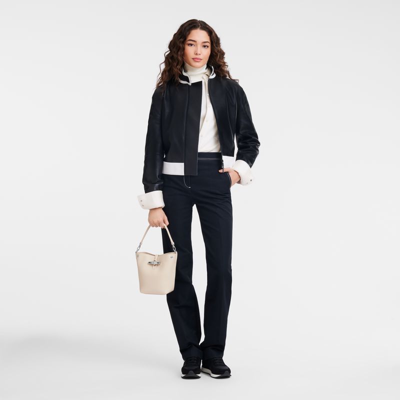 Beige Longchamp Le Roseau Xs Women Bucket Bag | US-657PRLWZX