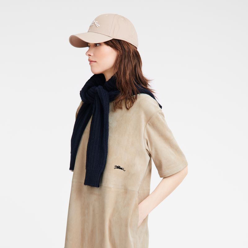 Beige Longchamp Leather Long Women Dress | US-920OXJQCE