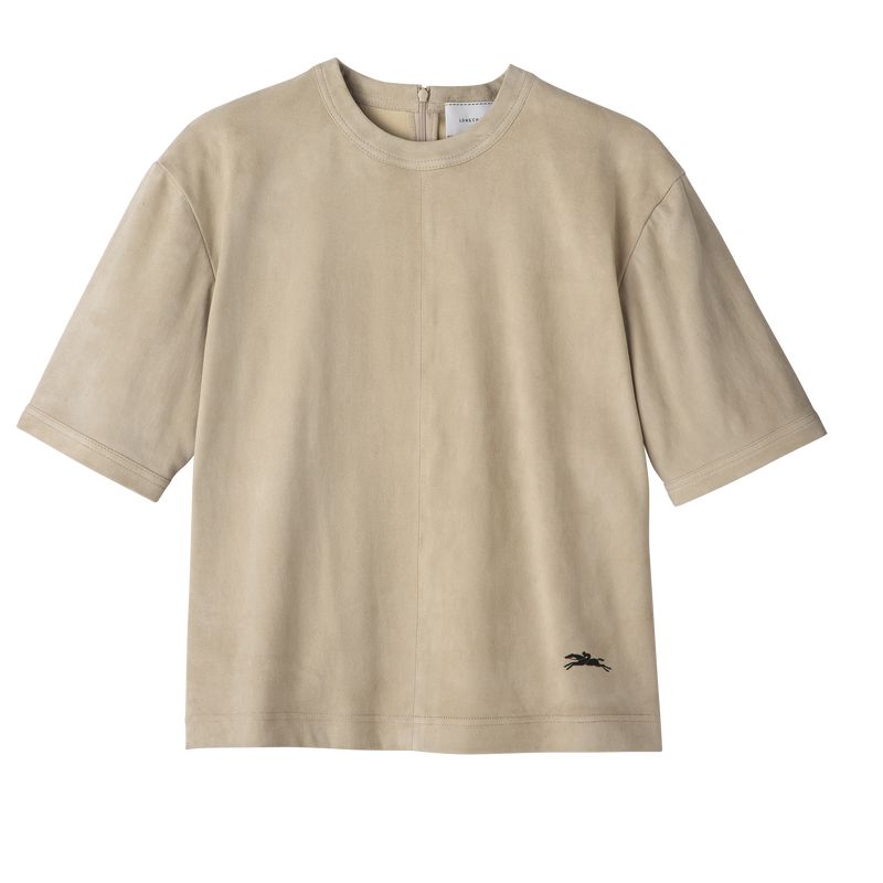 Beige Longchamp Short Leather Women Top | US-189PBWXTJ