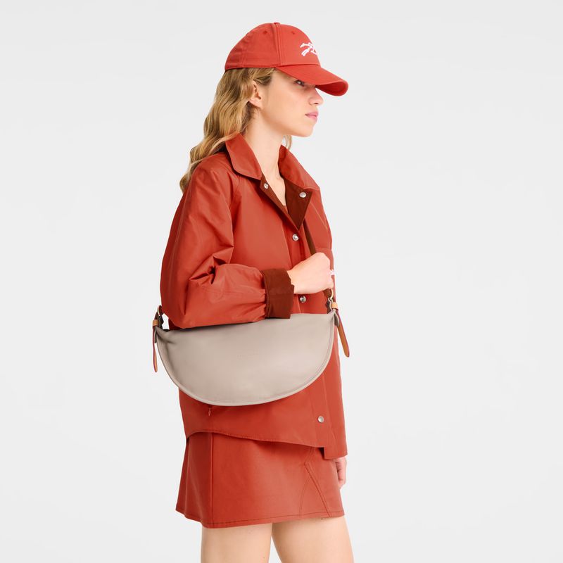Beige Longchamp Smoothie M Women Crossbody Bag | US-043EQNSUR