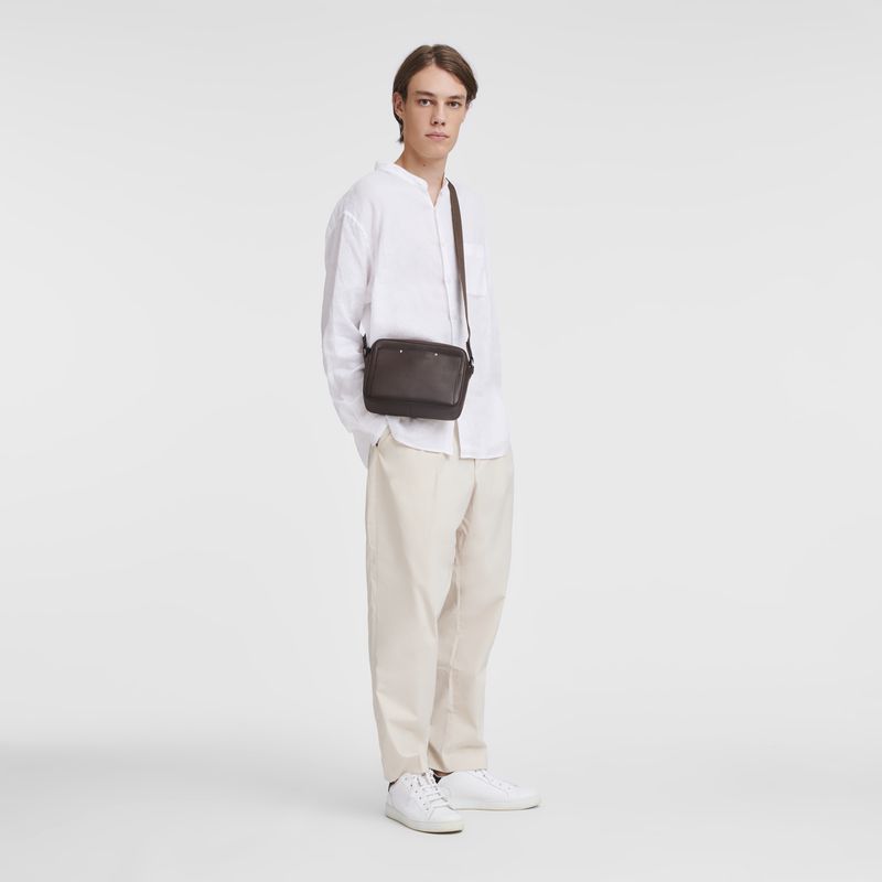 Beige Longchamp Sur Seine Camera Men Crossbody Bag | US-678PFGBWE