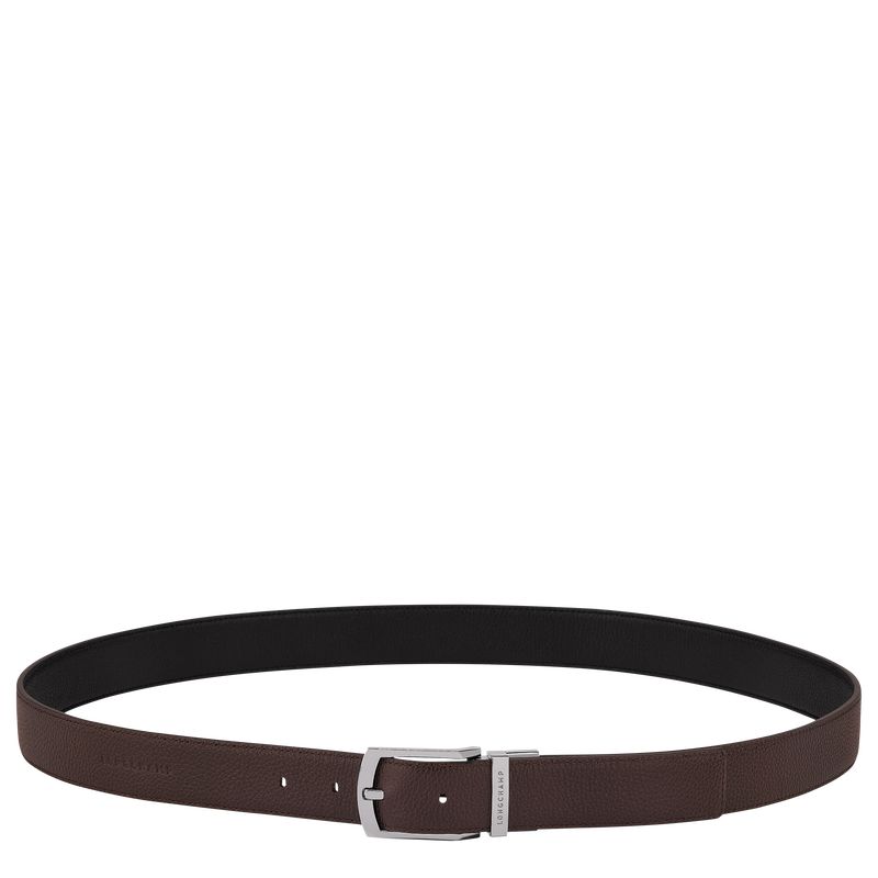 Beige / Black Longchamp Le Foulonné Men Belt | US-328ZGLYWQ