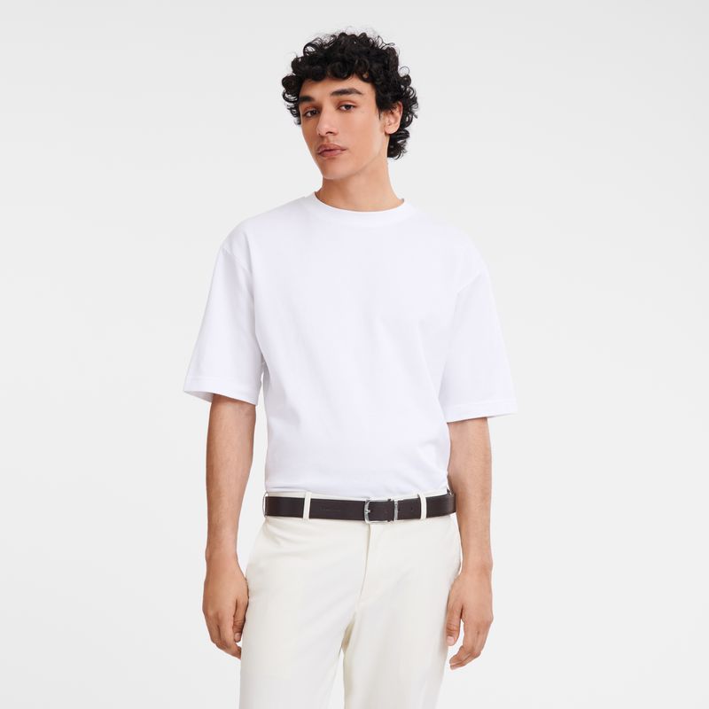 Beige / Black Longchamp Le Foulonné Men Belt | US-781YIDGHZ