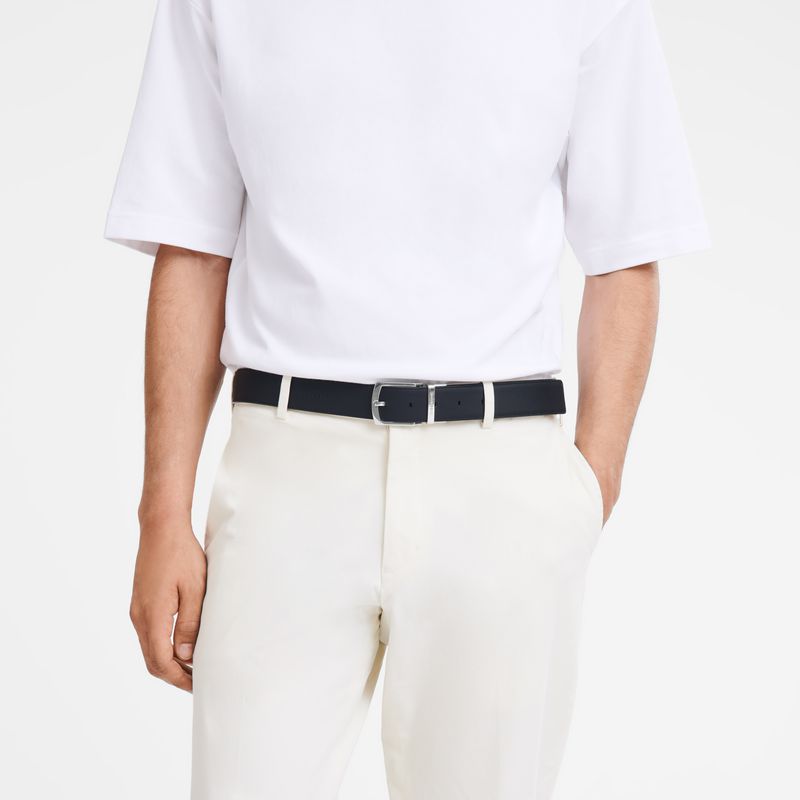 Beige / Black Longchamp Le Foulonné Men Belt | US-781YIDGHZ
