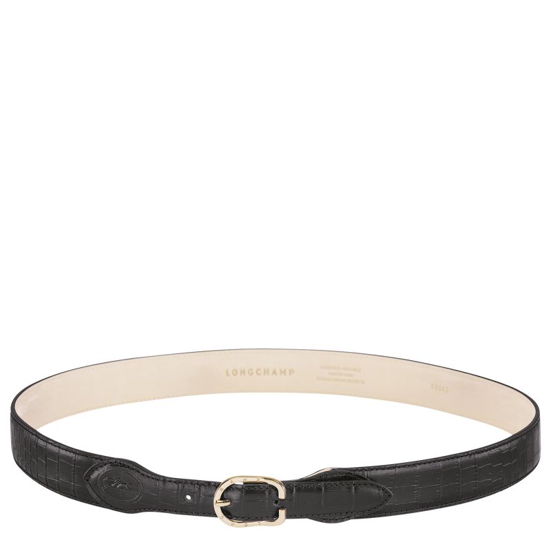 Black Longchamp 1980 Women Belt | US-915ZNDYPG