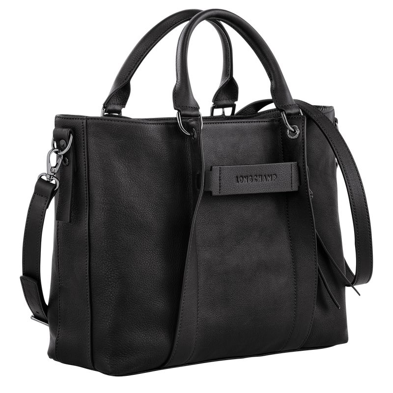 Black Longchamp 3D L Women Handbag | US-152NTHAFV