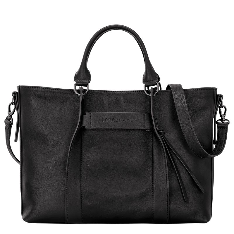 Black Longchamp 3D L Women Handbag | US-152NTHAFV