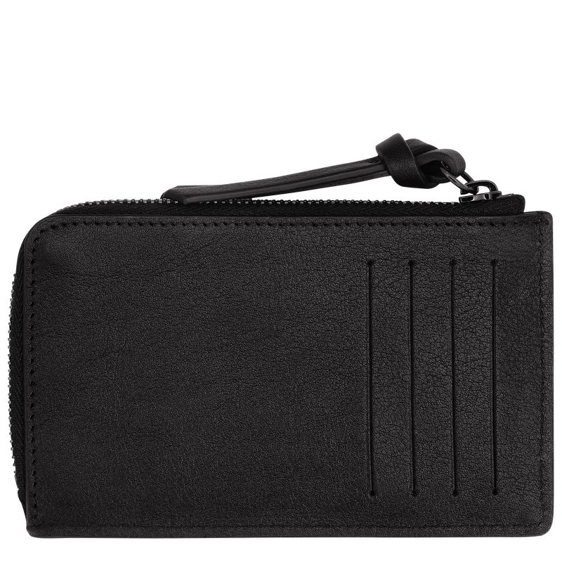 Black Longchamp 3D Men Card Holder | US-230YTFWEV