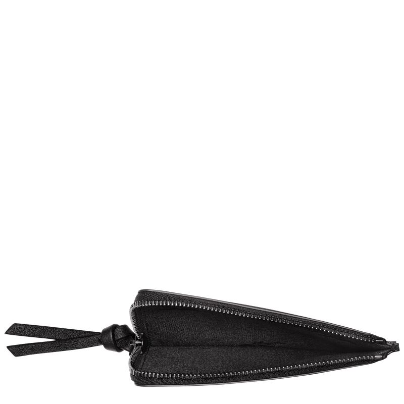 Black Longchamp 3D Men Card Holder | US-230YTFWEV