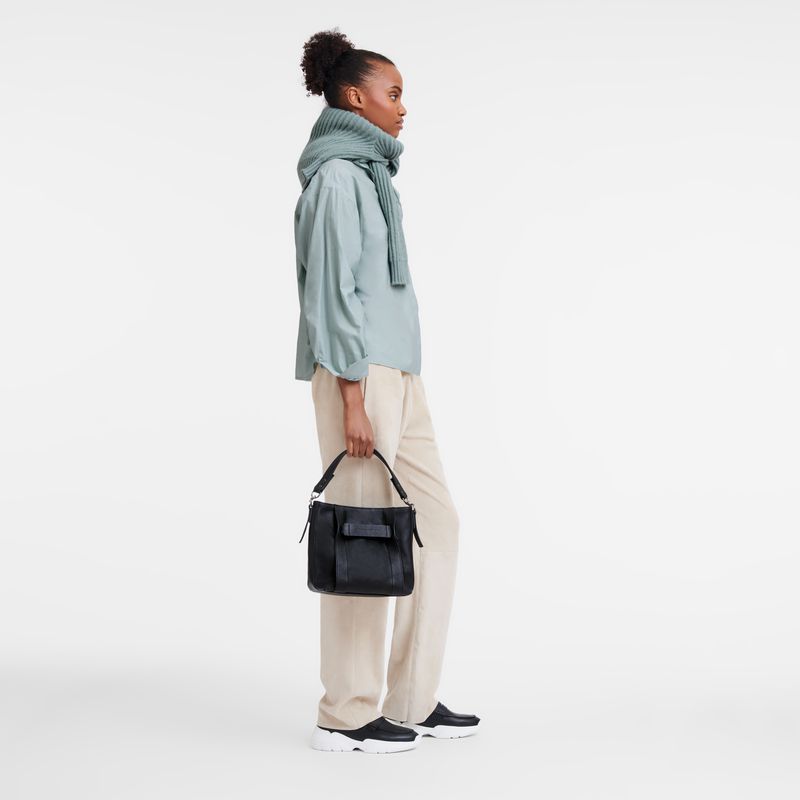 Black Longchamp 3D S Women Crossbody Bag | US-584CPMEVY