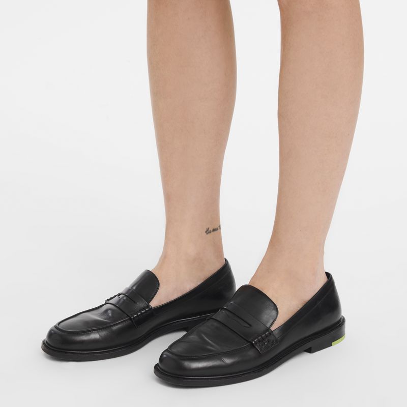 Black Longchamp Au Sultan Women Loafers | US-650CARUEP