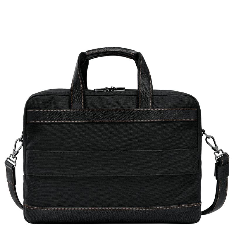 Black Longchamp Boxford L Men Briefcase | US-247IOMUVR