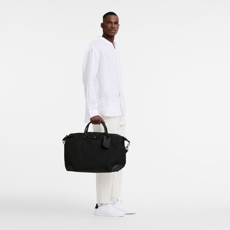 Black Longchamp Boxford L Men Travel Bag | US-348DQSFHT