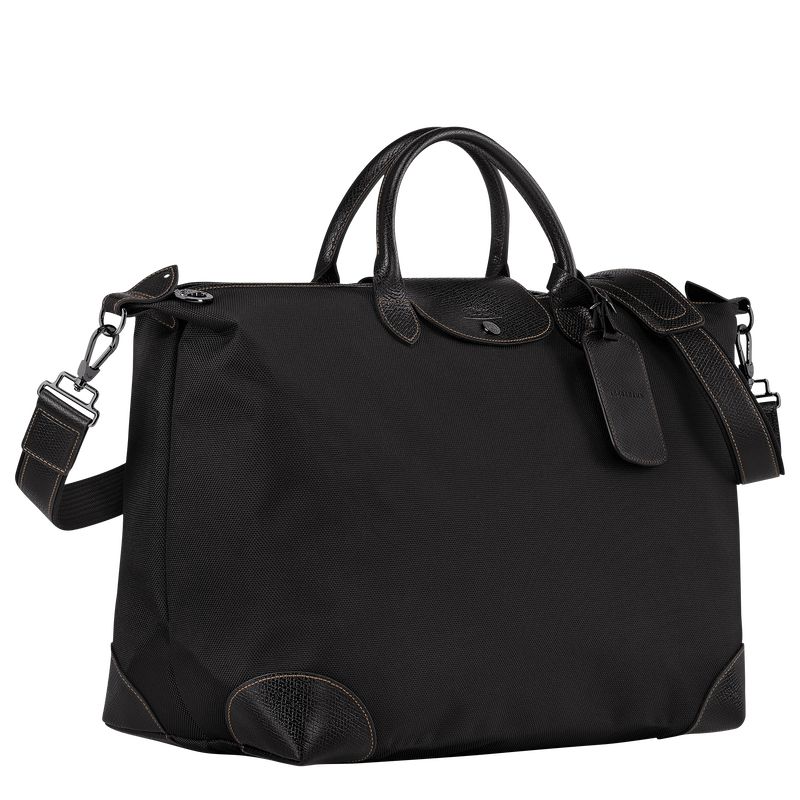 Black Longchamp Boxford L Men Travel Bag | US-348DQSFHT