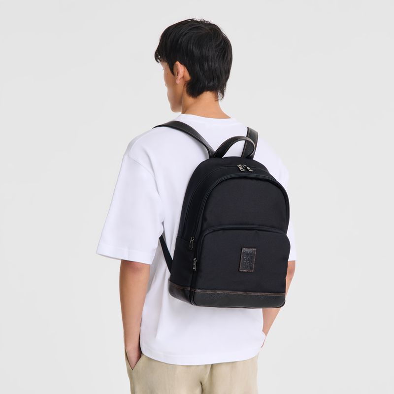 Black Longchamp Boxford Men Backpack | US-738VONFCH
