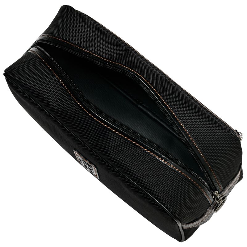 Black Longchamp Boxford Men Toiletry Bags | US-721DJUVXY