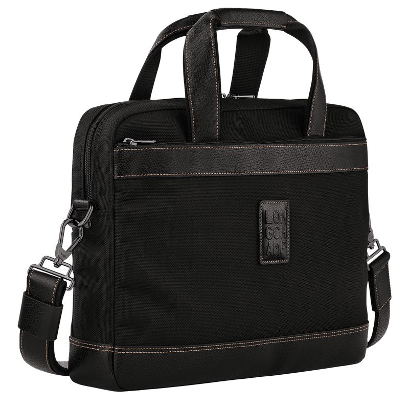 Black Longchamp Boxford S Men Briefcase | US-073HZFWCX