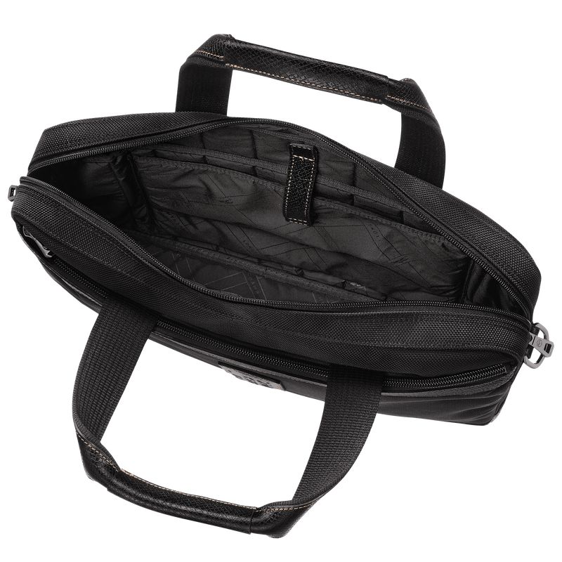 Black Longchamp Boxford S Men Briefcase | US-073HZFWCX