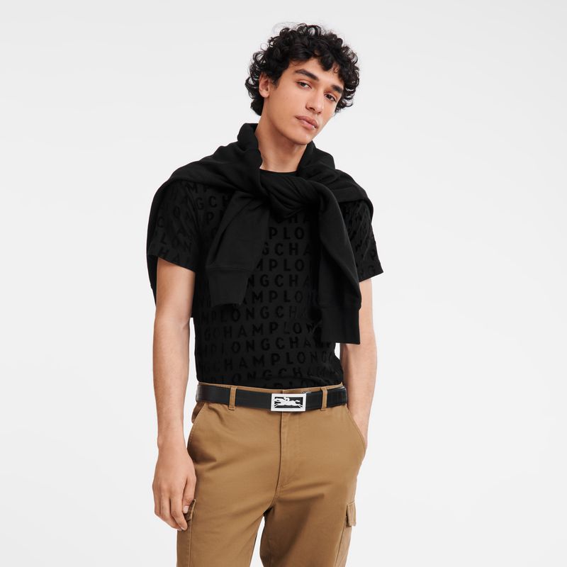 Black Longchamp Delta Box Men Belt | US-165GXBFCP