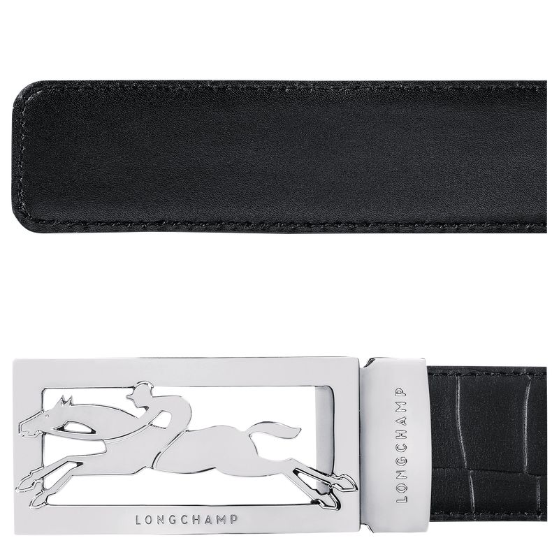 Black Longchamp Delta Box Men Belt | US-165GXBFCP