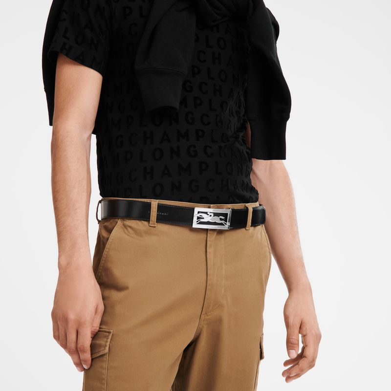 Black Longchamp Delta Box Men Belt | US-165GXBFCP