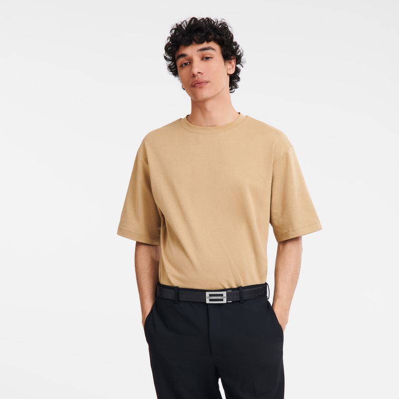 Black Longchamp Delta Box Men Belt | US-543VMJCAP