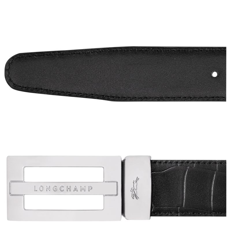 Black Longchamp Delta Box Men Belt | US-543VMJCAP