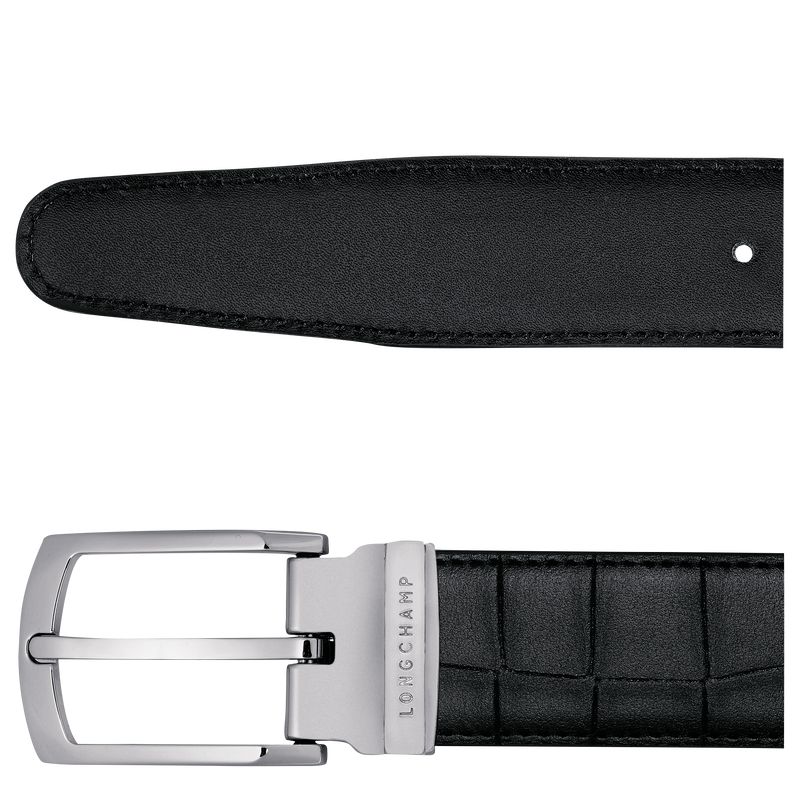 Black Longchamp Delta Box Men Belt | US-928GBMTEX