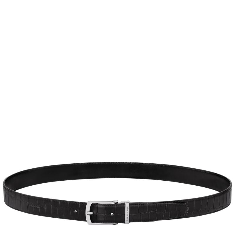 Black Longchamp Delta Box Men Belt | US-928GBMTEX