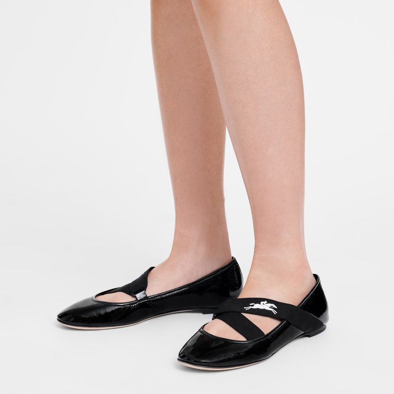 Black Longchamp Energy Women Ballerinas | US-238AYBKFI