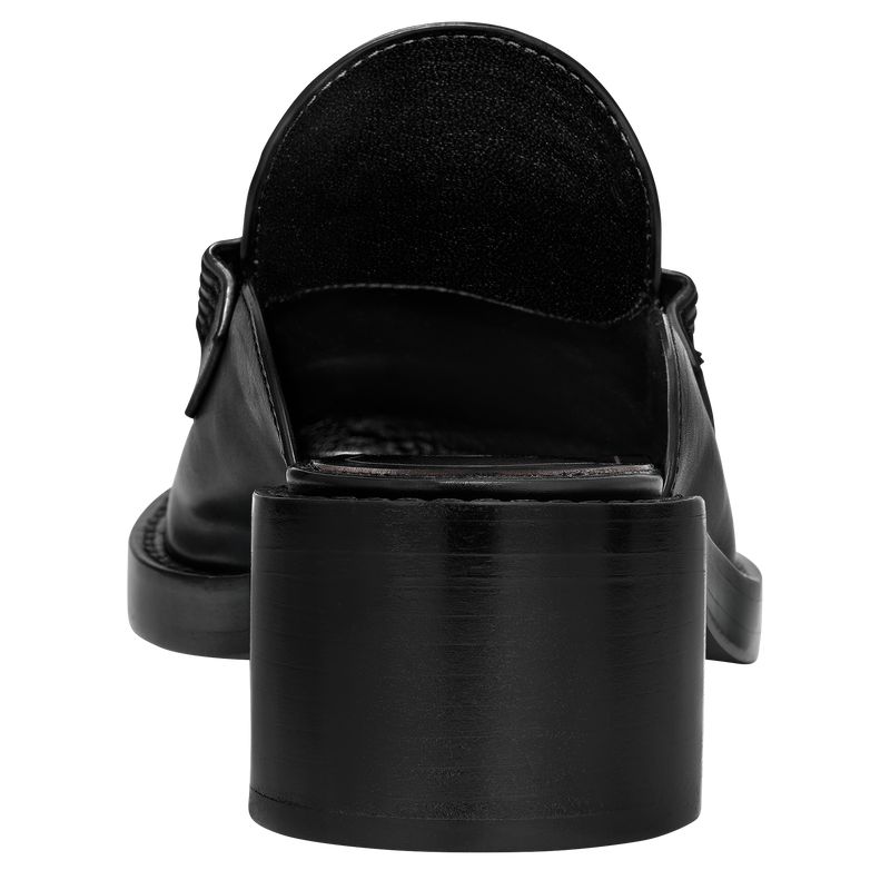 Black Longchamp Epure Timeless Women Mules | US-410LYWEFR
