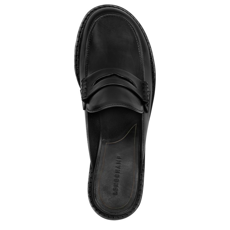 Black Longchamp Epure Timeless Women Mules | US-410LYWEFR