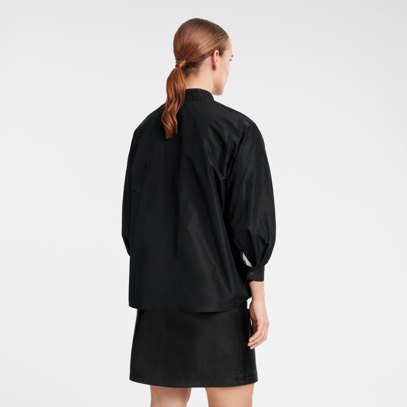 Black Longchamp Kimono Women Jacket | US-943OLCNQI