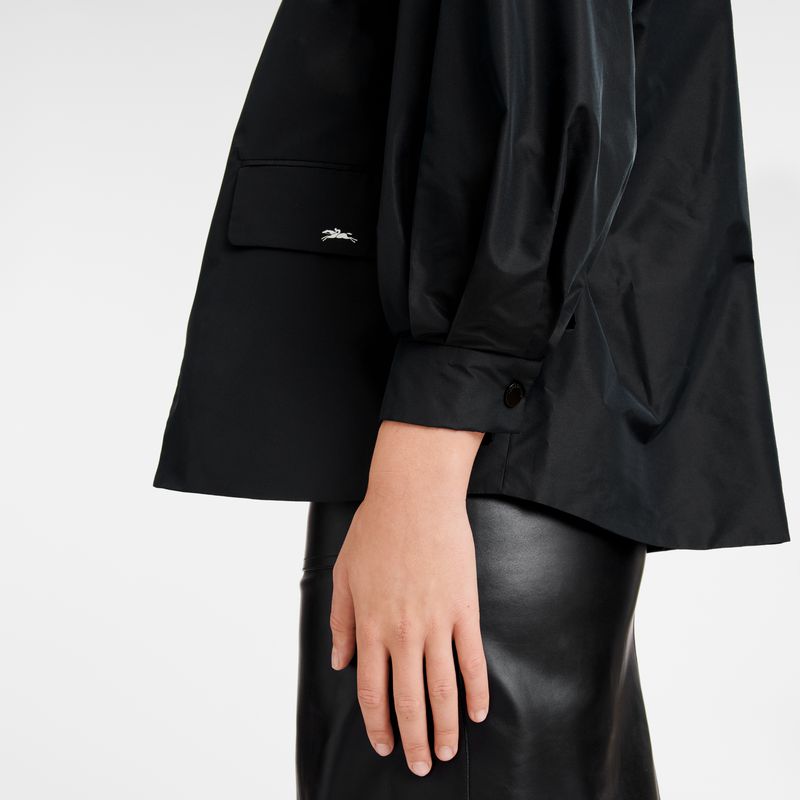Black Longchamp Kimono Women Jacket | US-943OLCNQI