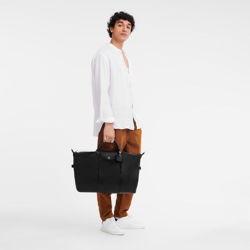 Black Longchamp Le Foulonné L Men Travel Bag | US-056XFWCKS