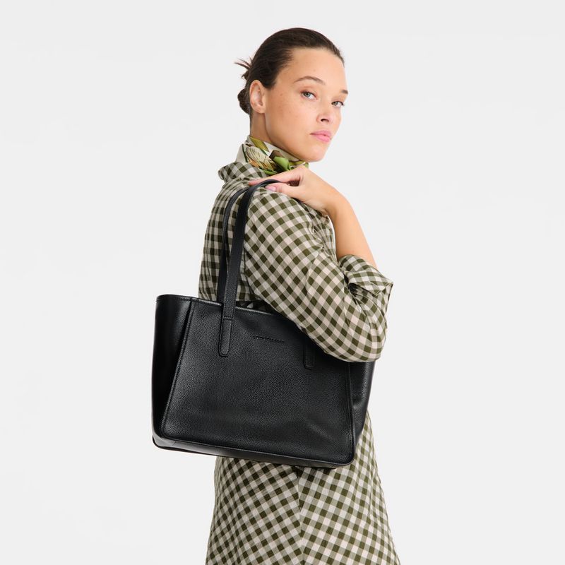 Black Longchamp Le Foulonné L Women Tote Bag | US-513OUDRBX