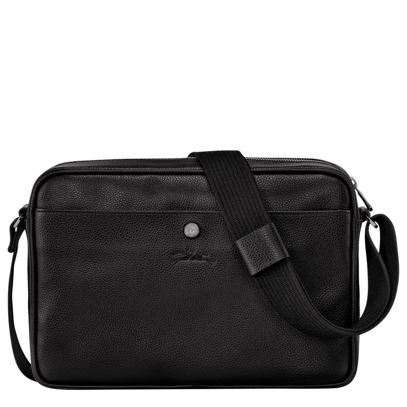 Black Longchamp Le Foulonné M Camera Men Crossbody Bag | US-793KBMRHU