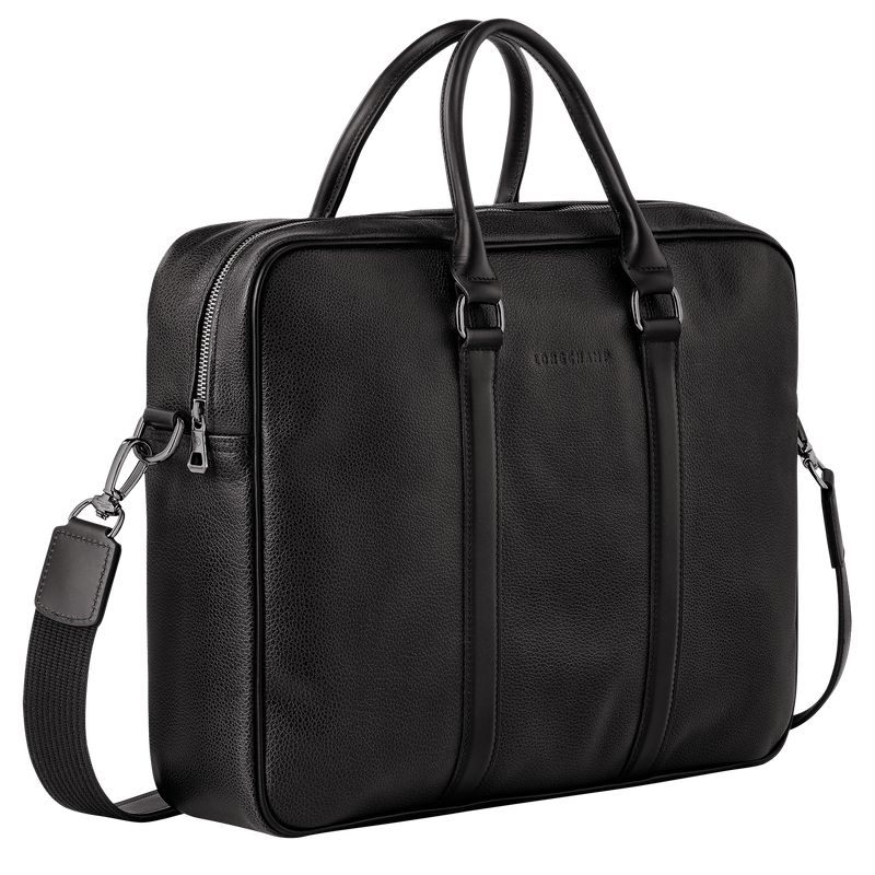 Black Longchamp Le Foulonné M Men Briefcase | US-216IQGLWV