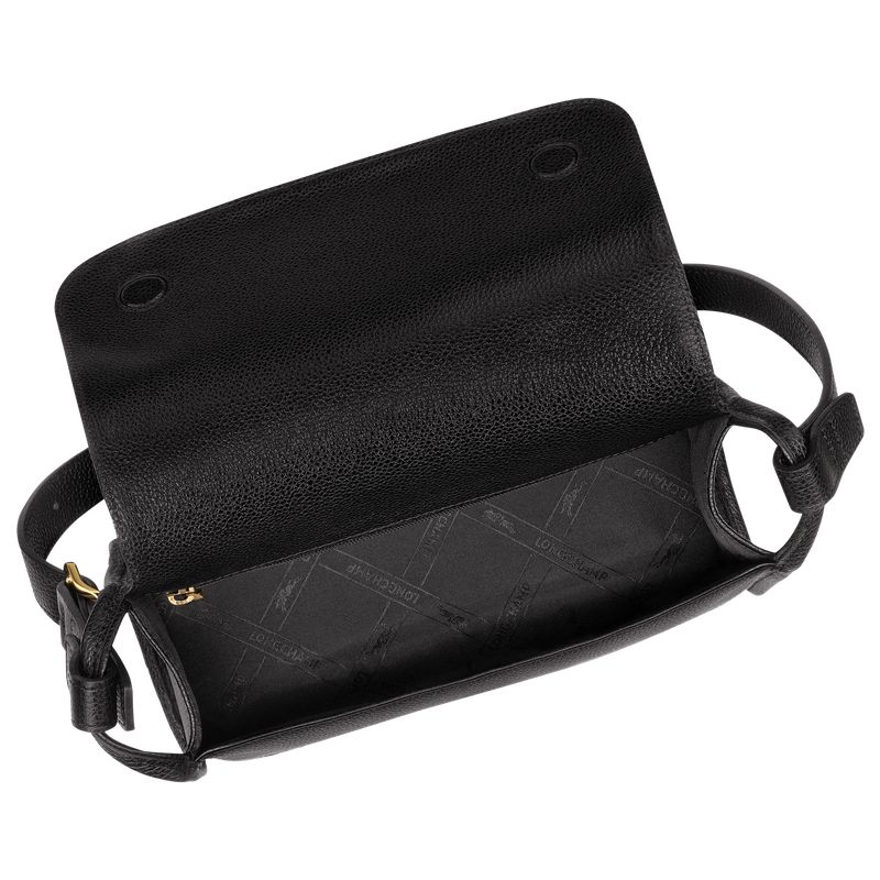 Black Longchamp Le Foulonné M Women Crossbody Bag | US-129VNZJLO