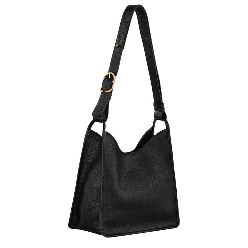 Black Longchamp Le Foulonné M Women Hobo Bag | US-564VNIQWG