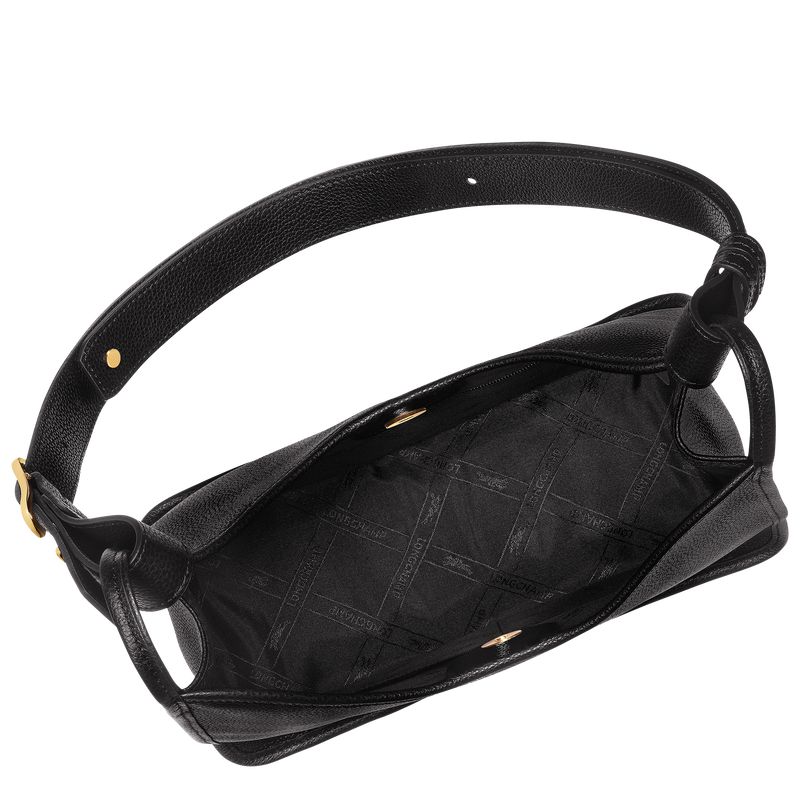 Black Longchamp Le Foulonné M Women Hobo Bag | US-564VNIQWG