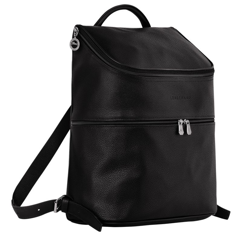 Black Longchamp Le Foulonné Men Backpack | US-298AECSLR